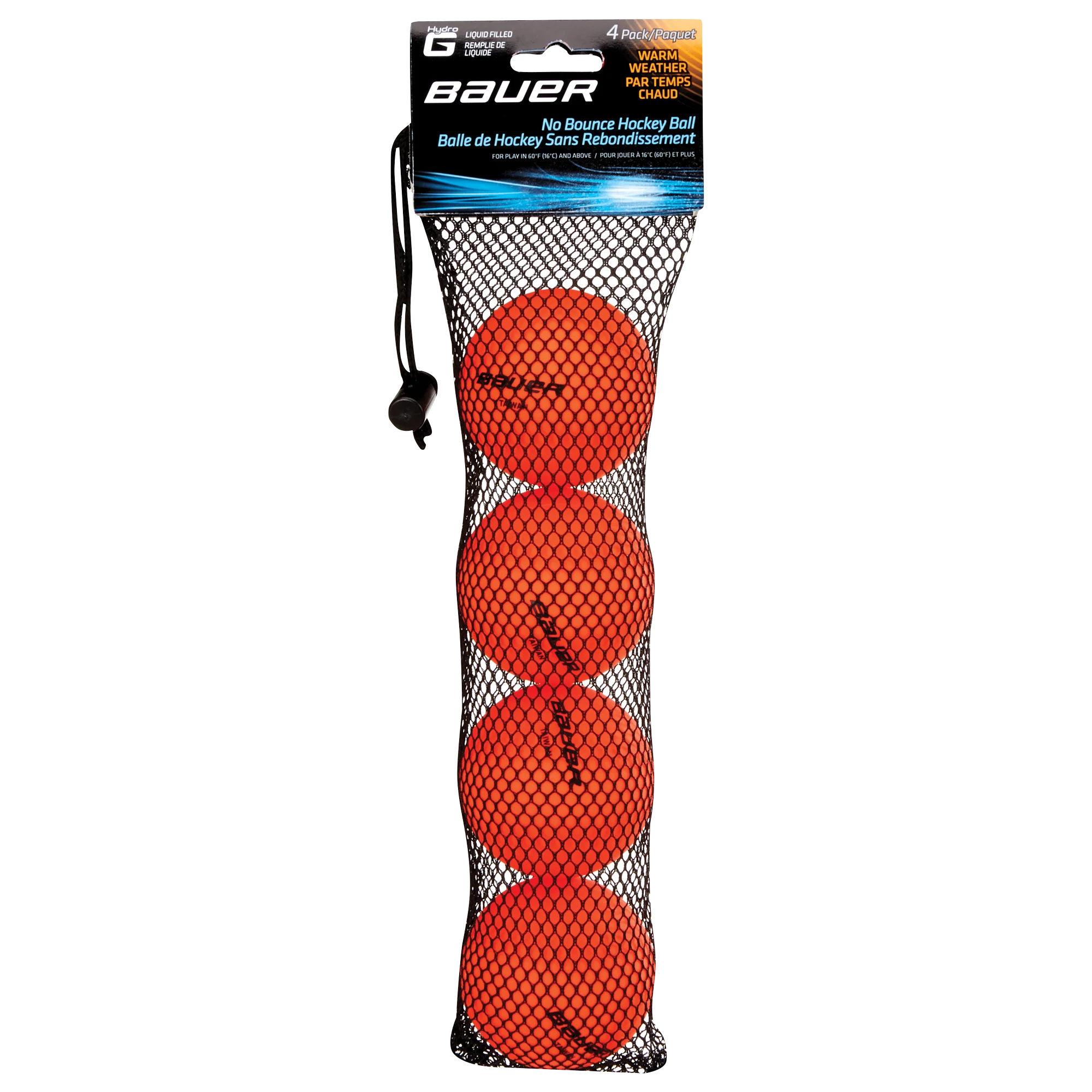 HYDROG NO BOUNCE WARM WEATHER HOCKEY BALLS 4-PACK