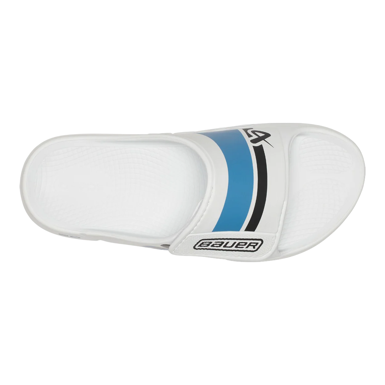 S25 BAUER OOFOS SPORT FLEX SLIDE JUNIOR WHITE/BLUE - Image 6